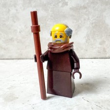 LEGO Castle Monaco Medievale Frate Francescano Saio Prete Sacerdote Minifigure