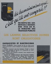 1936 pubblicità auto lampade