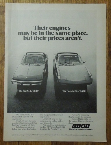 Fiat 1975 loro motori - fiat, x1/9