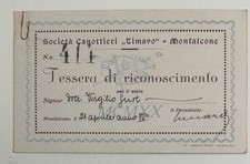 1929 Tessera Sport Canottaggio