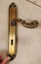 5 set  MANIGLIA VINTAGE IN OTTONE PER PORTA INTERNA  ( Per 5 Porte )