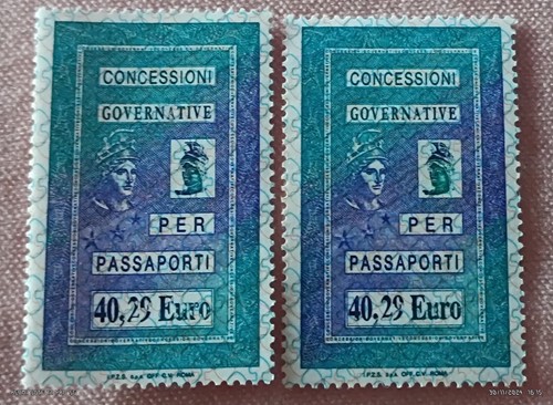 Marche bollo passaporto - da,