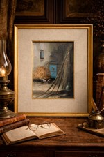 Dipinto a olio su tavola, con