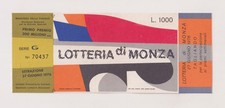 Biglietto Lotteria di Monza -