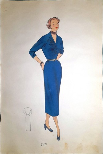 Stampa antica moda - stampa, femminile