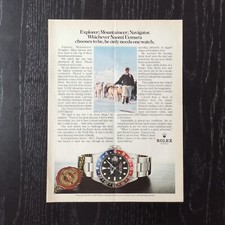1982 #2 Rolex GMT Master ref. 1675 (Pepsi) - Original AD Pubblicità Vintage