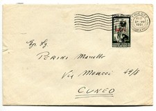 Trieste A - Cycling 1951 isolated on envelope