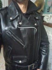 Chiodo In Pelle  Uomo Nero Schott Originale Modello Perfecto New York U.S.A. 