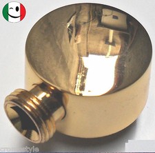 PRESA ACQUA IN OTTONE PESANTE PER FLESSIBILE DOCCIA MM ½" DORATO  BAGNO ORO 24KT