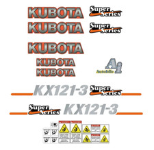 Kubota KX121-3 Kit Decalcomanie Adesivi Mini Escavatore per KX121-3