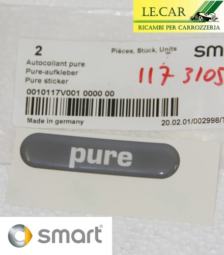 Adesivo scritta pure - scritta,