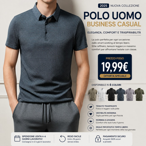 Polo uomo elegante business - polo,