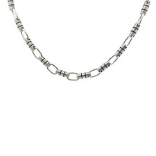 Acciaio Inox & Gomma Nera di Contorno 6mm Barile Collana & Set Braccialetto