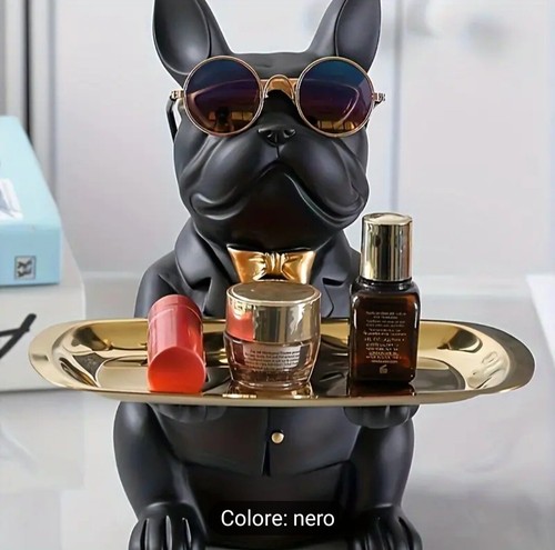 Statua bulldog francese con - statua,