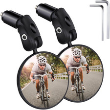 Specchio Da Bicicletta, 2 Pezzi, Girevole a 360° E Pieghevole, Universale per Ma