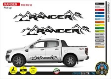 ADESIVI 4 x 4 CASSONE LATERALE SPORTELLO Ford RANGER MONTAGNE pick up FRD RG 52