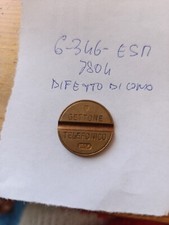 gettone telefonico 7804 ESM, difetto di conio M nancante