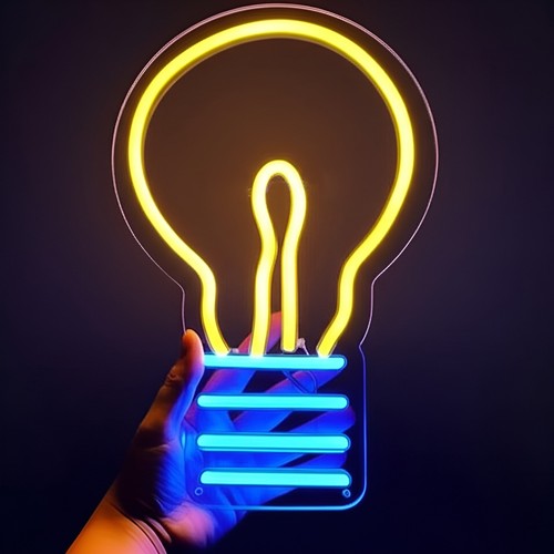 Lampadina led neon insegna - lampadina,