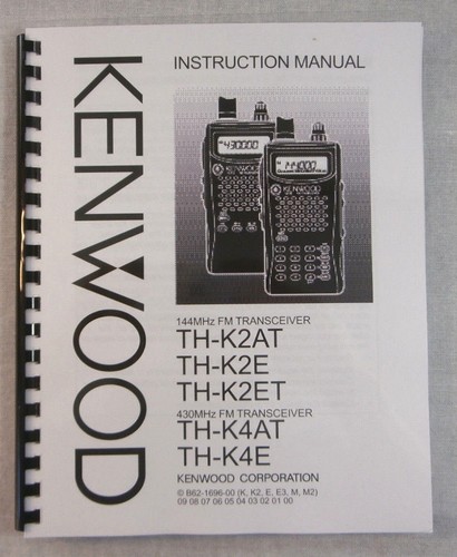 Manuale kenwood k20a e - manuale, th-k20a/e