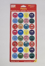 Foglio 64 adesivi viso emoji