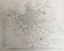 Pianta di Roma moderna ed