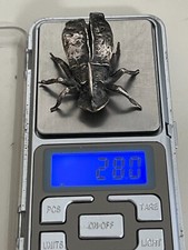 Soprammobile VINTAGE MOSCA MOSCONE Argentato  MONILE CON PIETRA  INCASTONATA