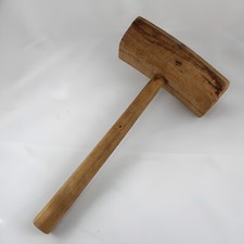 Antico MAZO mazza di legno falegname scultore ebanista rustico vintage