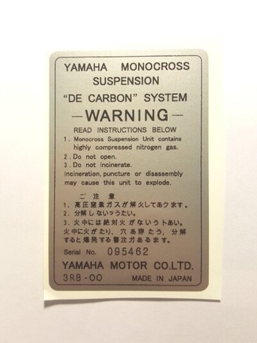 Adesivo yamaha mono 600 350 - adesivo, tt