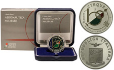 5 euro commemorativo 100 Anni Aeronautica FDC Custodia, controscatola 500 pezzi