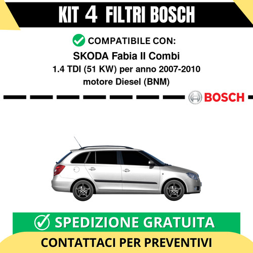 Kit bosch filtri tagliando - kit,
