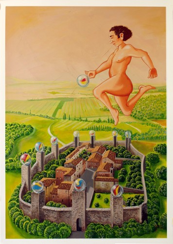 Dita giocose acrilico su - "dita,