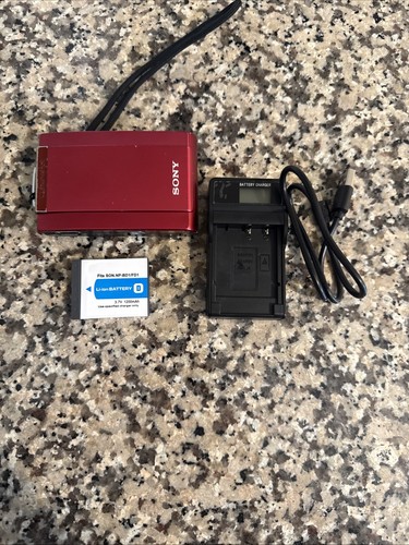 Sony cyber shot dsc - sony, red