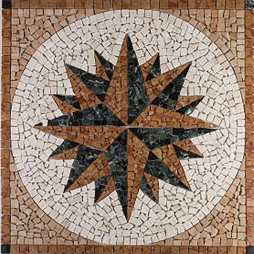 Rosone mosaico marmo - rosone, x