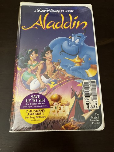 Aladdin vhs disney clamshell - disney,