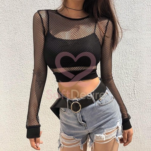 Camisa malla trasparente - camisa,