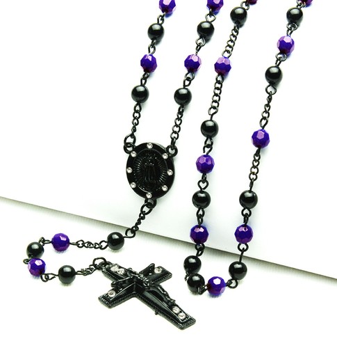 Collana uomo perle indaco - collana,