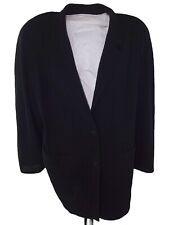 Tris Gruppo Gft Giacca Blazer Donna Nero Vintage Made Italy Taglia Xl Xxl Crepe