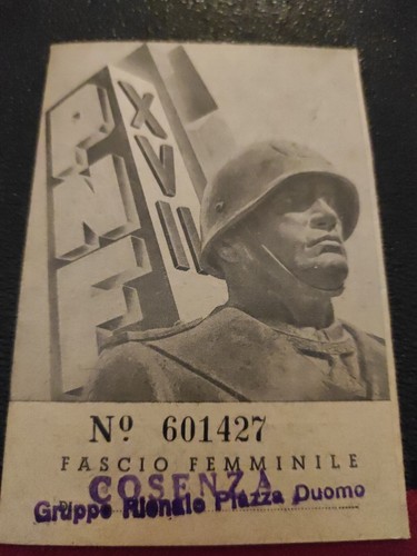 Tessera partito nazionale - partito,