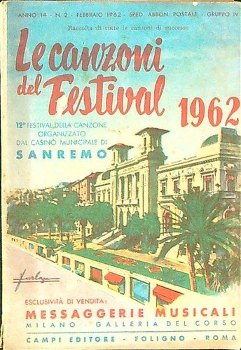 Canzoni del festival 1962 - canzoni,