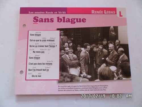 Carte fiche plaisir - de, chanter