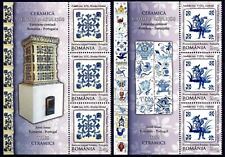 Romania 2010 Ceramica Azulejo Piastrelle Artigianato Arte Emissione congiunta Portogallo 2v x 3 MNH