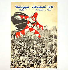 Carnevale di Viareggio 1935 Cartoncino Pubblicitario 24 x 34 cm Uberto Bonetti