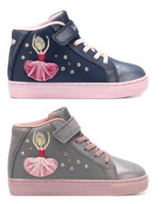 LELLI KELLY MILLE STELLE LUCI MID scarpe bambina sneakers alte pelle glitter