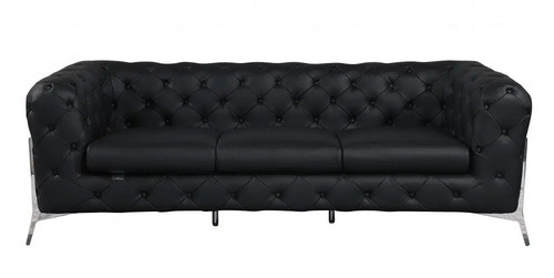 Black italian leather - 93",