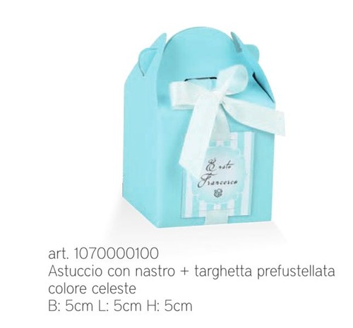 Scrigno celeste perlescente - celeste,