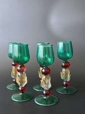 Set di 5 bicchieri Salviati – Vetro artistico di Murano Con Oro Zecchino
