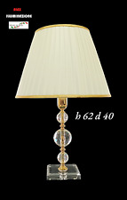 Lampada da Tavolo Elegante grande cristallo saturn 1 luce riporti oro 