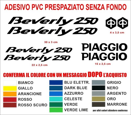 Adesivi piaggio beverly 250 - adesivi,