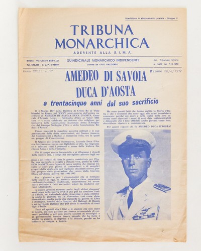 Tribuna monarchica amedeo - tribuna,