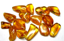 NATURALE BALTICA AMBRA - 15 perline  cognac - DIY- Fallo da solo - forato